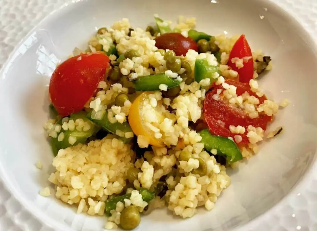 Taboulé aux tomates et petits pois rôtis au Thermomix