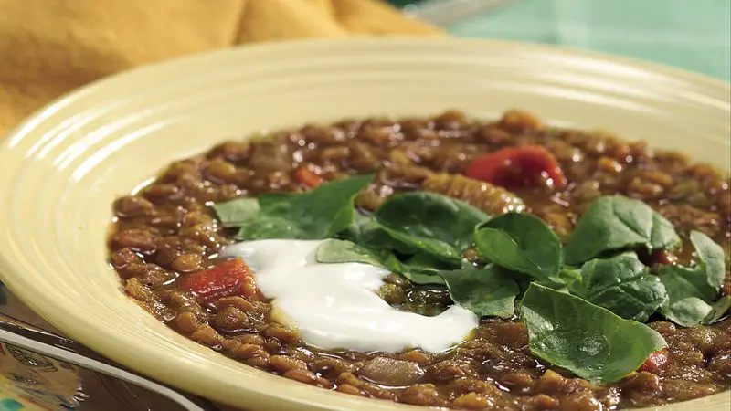 Lentilles au Curry léger