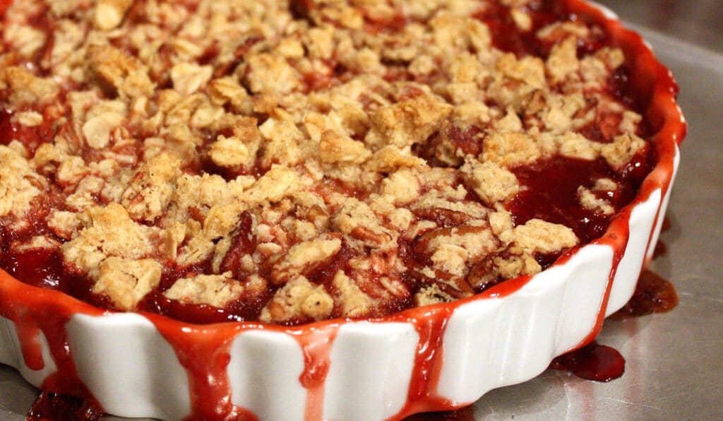 Crumble aux fraises avec Thermomix