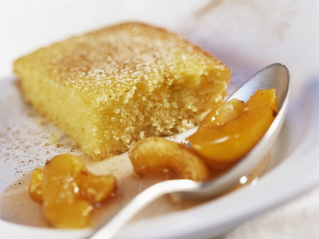 Gâteau de semoule léger à l'abricot