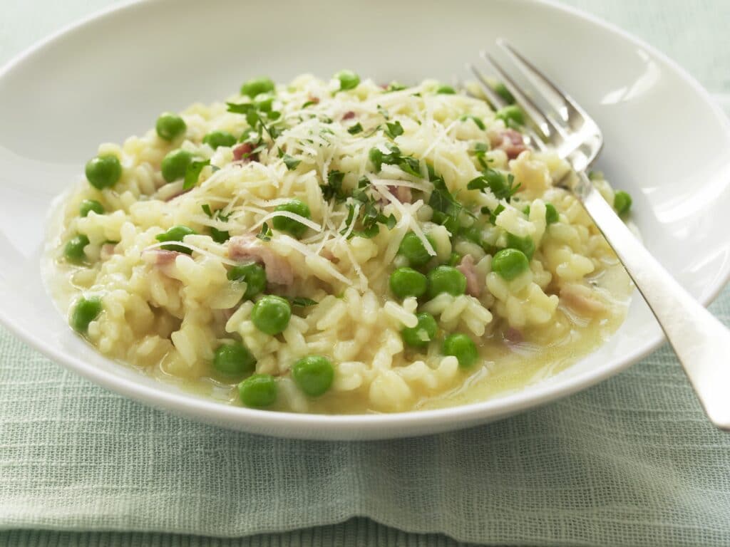 Risotto léger au Jambon et Petit Pois