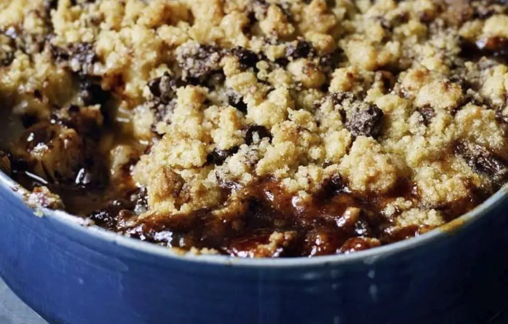 Crumble léger banane et Chocolat