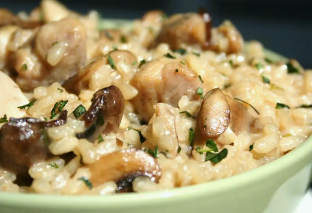 Risotto au Poulet et Champignons léger