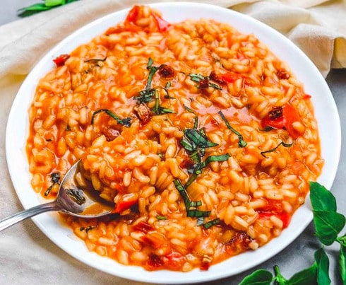 Risotto aux Tomates et Parmesan léger