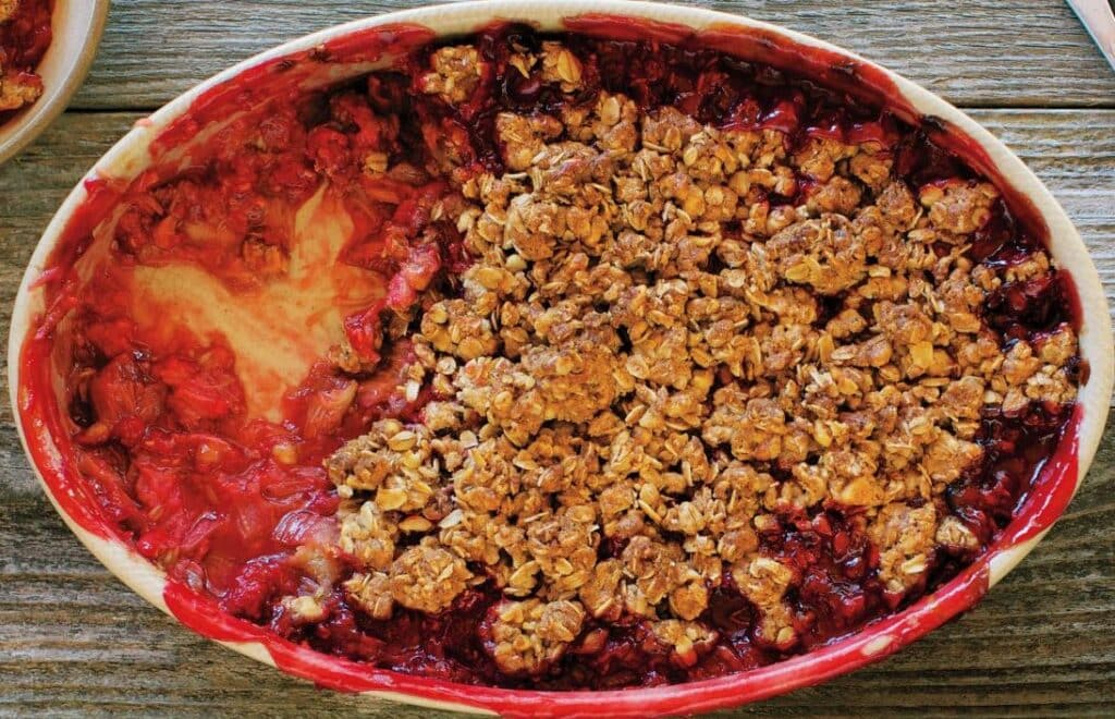 Crumble rhubarbe-framboise au Thermomix