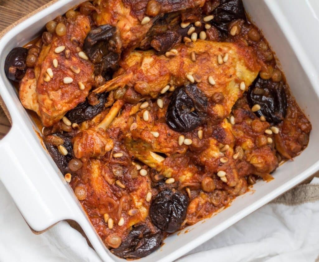 Poulet aux pruneaux et raisins secs au thermomix