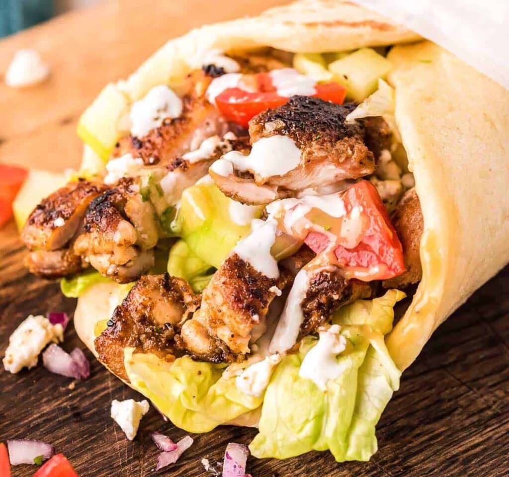 Chawarma au poulet allégé