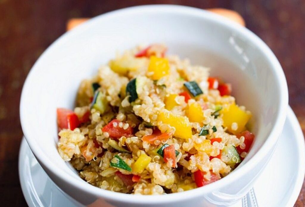 Quinoa aux légumes sautés allégée