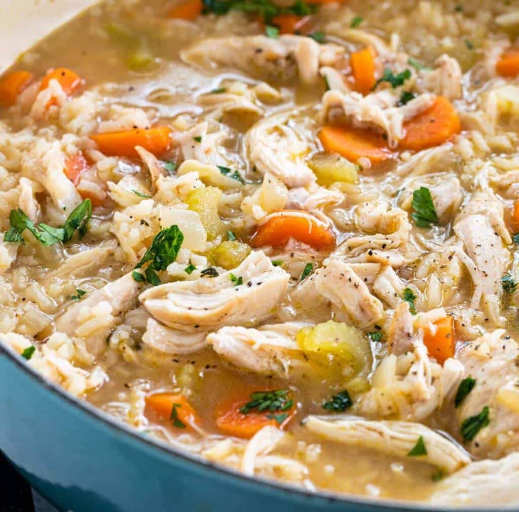 Soupe légère au Poulet et au Riz