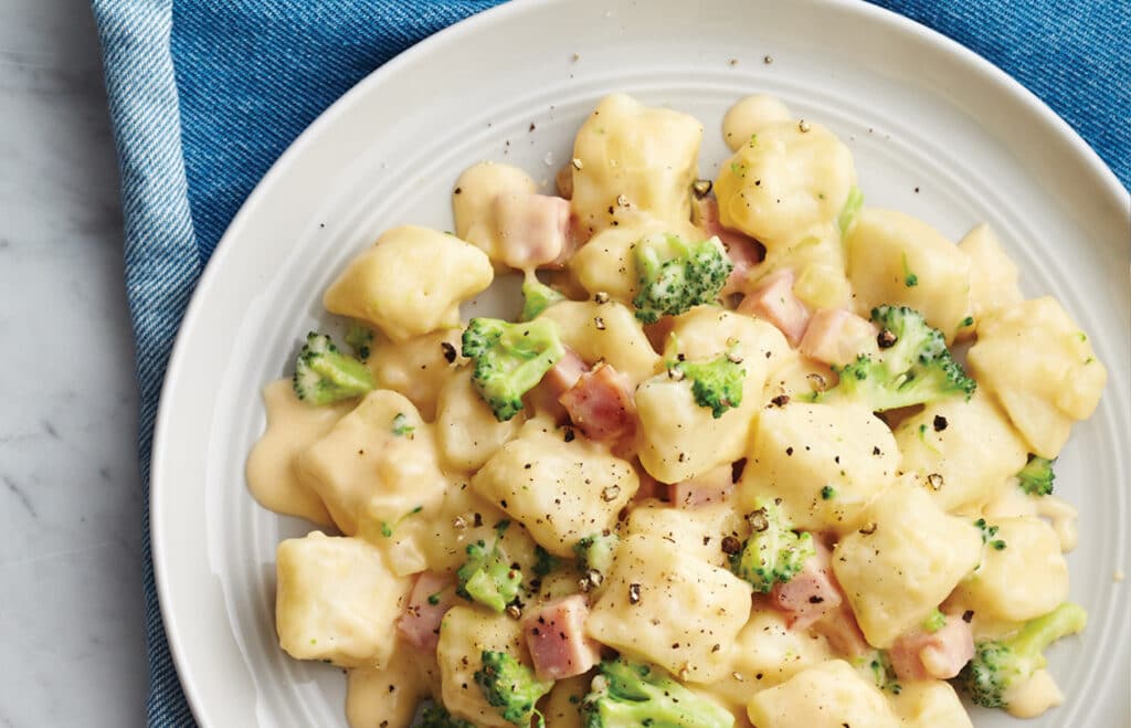 Gnocchis au Brocoli et Jambon léger