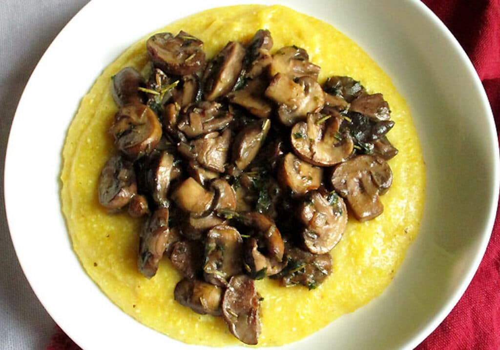 Polenta Crémeuse et légère aux Cèpes