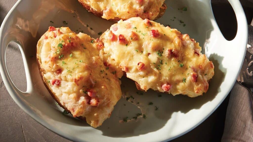 Pommes de Terre Farcies au Parmesan et Jambon léger