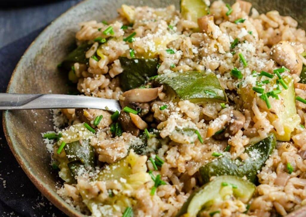 Risotto aux Champignons et Courgettes au thermomix