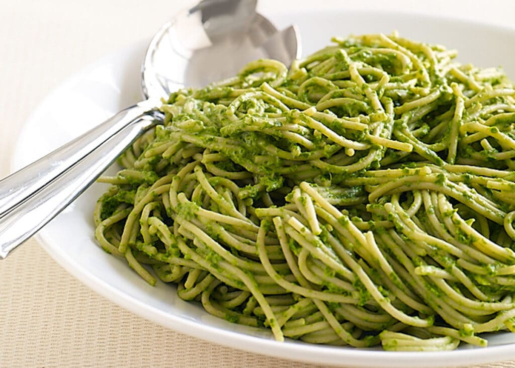 Spaghetti au Pesto d’épinards au thermomix