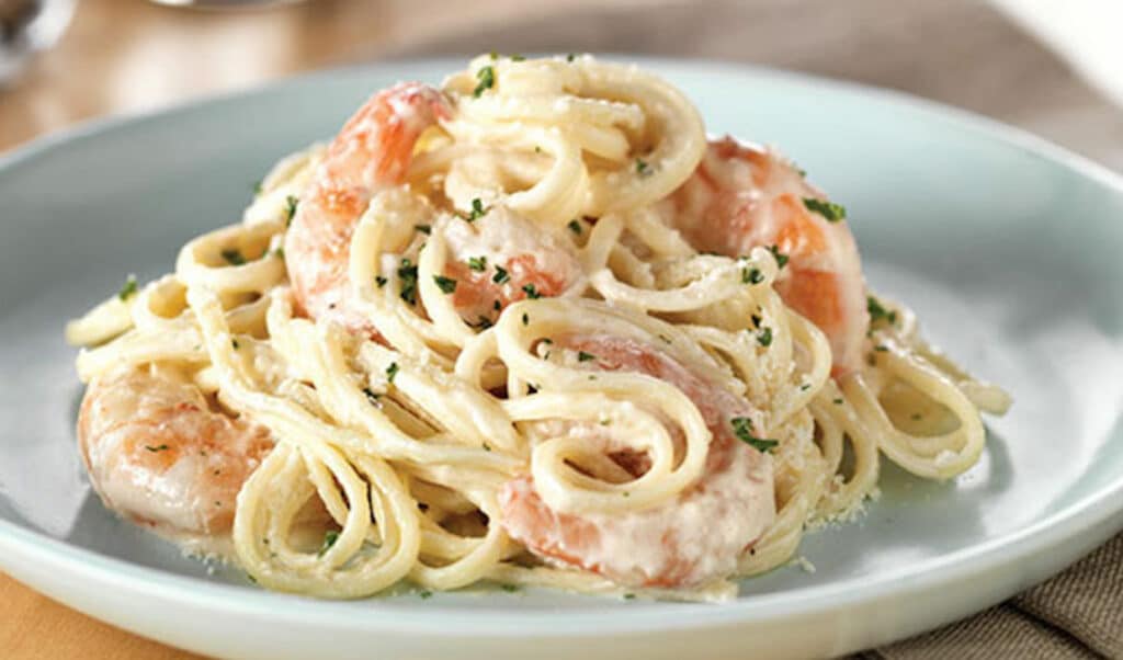 Spaghettis crémeuse aux crevettes au thermomix