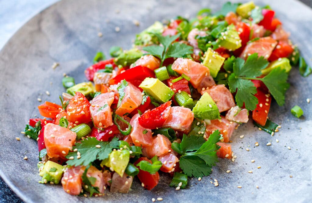 Salade de Saumon et Avocats Légère