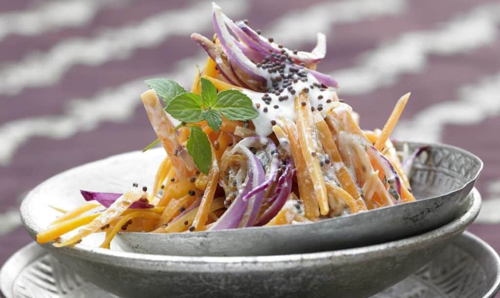 Salade de carottes à l'indienne légère