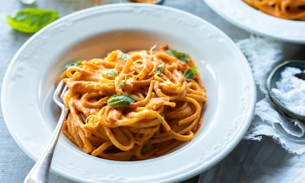 Capellini à la sauce au poivron Léger