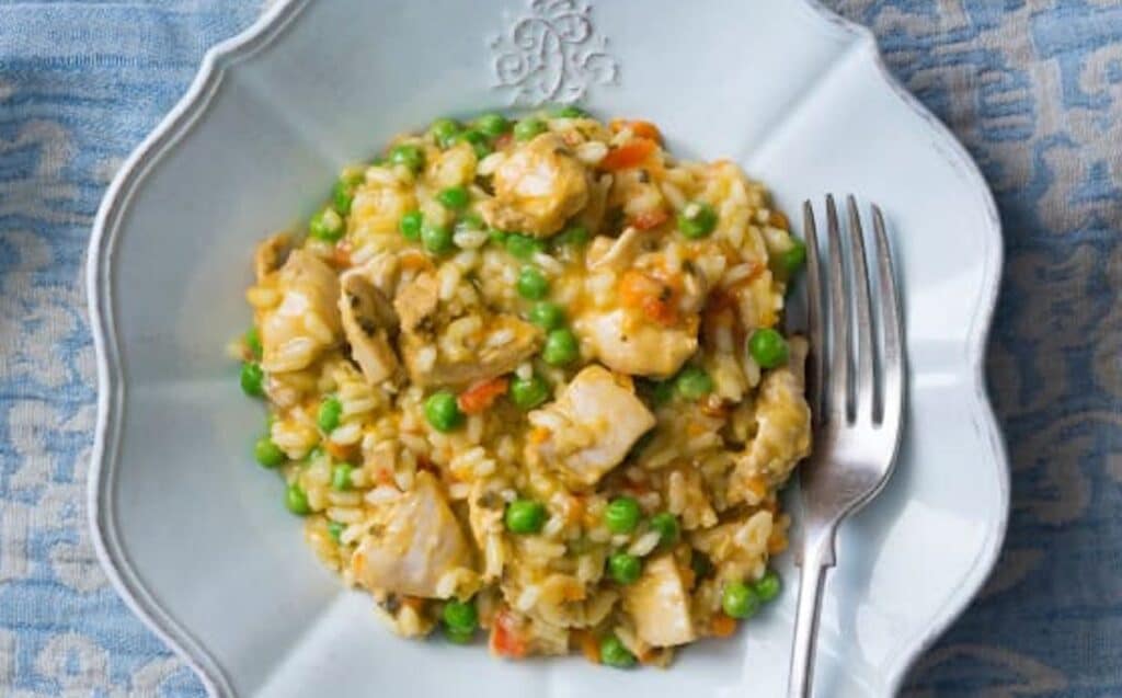 Risotto au poulet et Abricots au thermomix