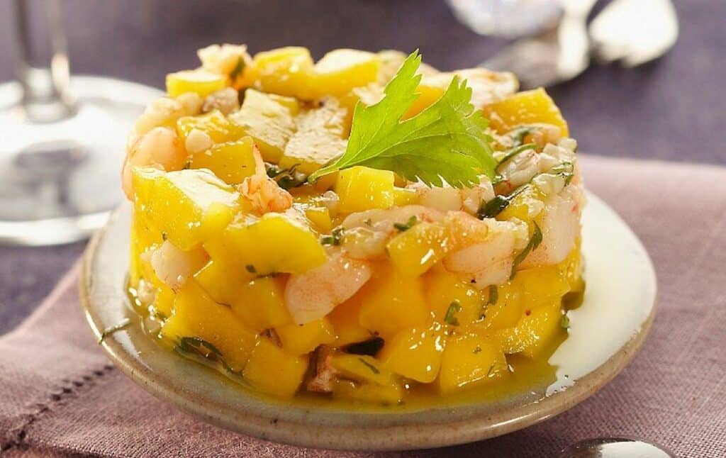 Tartare de Crevettes et Mangue Léger