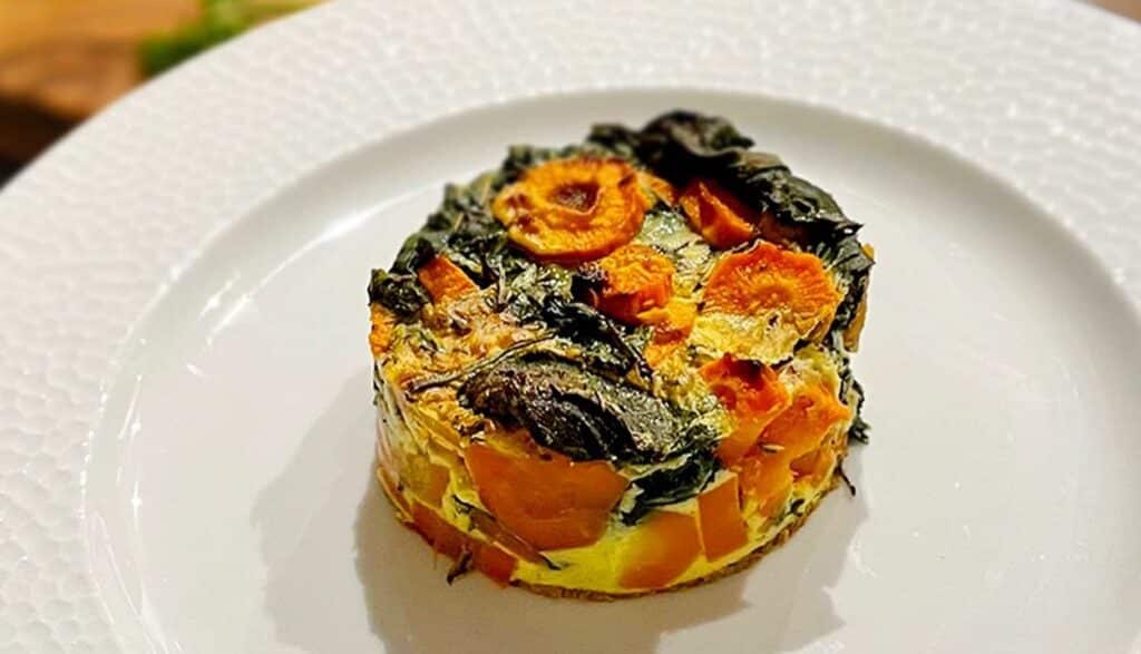 Clafoutis salé carottes-épinards au thermomix