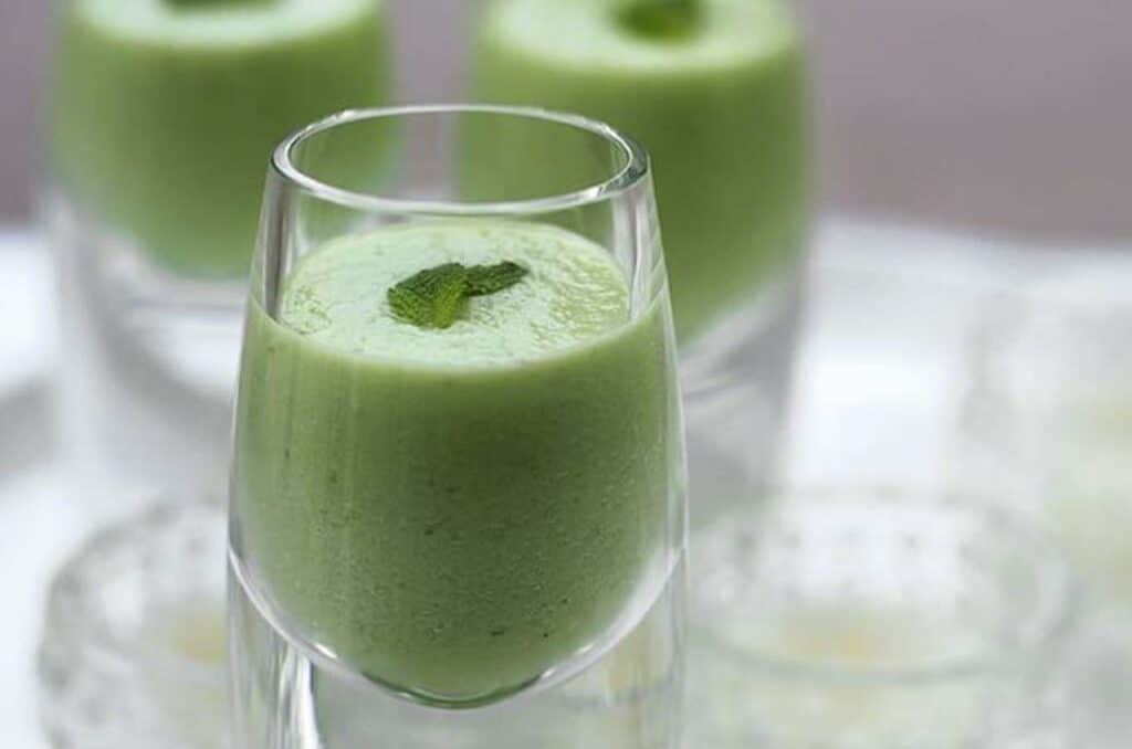 Gaspacho Léger aux Petits pois et Menthe