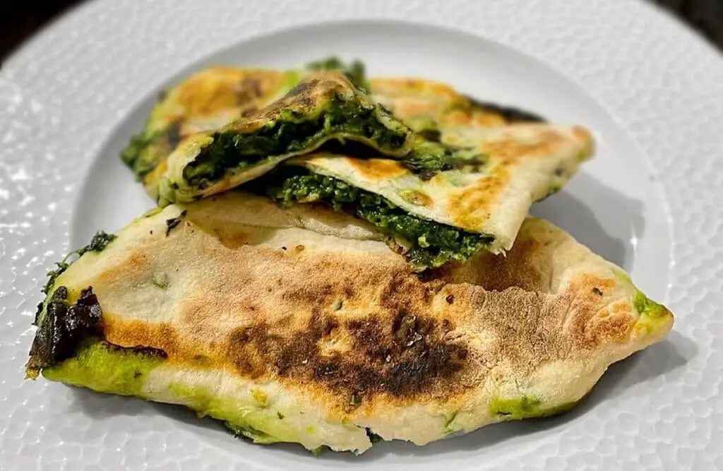 Gözleme aux épinards Mozzarella et Menthe au thermomix