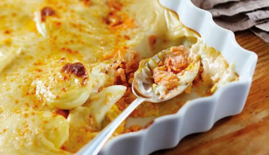 Gratin dauphinois au saumon Léger