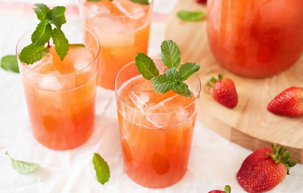 Jus aux Fraises et Citron Minceur