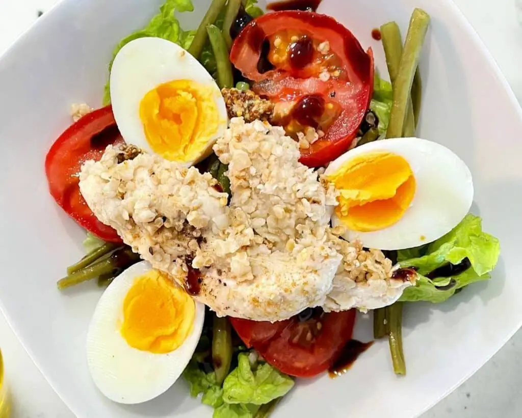 Salade césar aux haricots verts au Thermomix