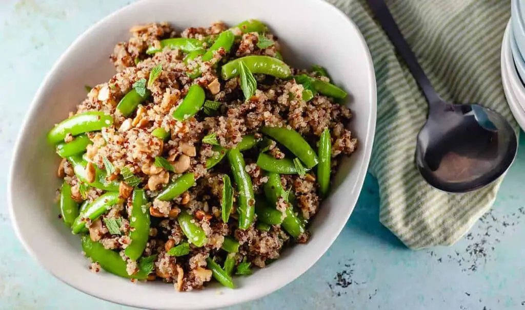 Salade de Quinoa aux pois gourmands au thermomix