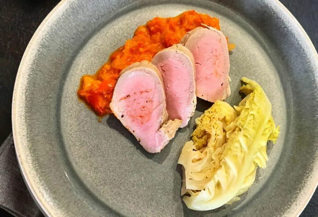 Médaillons de porc et sauce au poivron au Thermomix