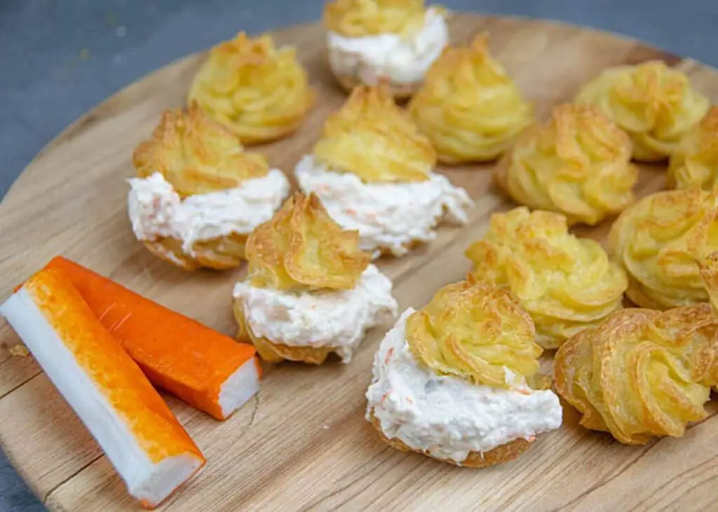 Profiteroles Salées farcies au Surimi et au Thon au Thermomix