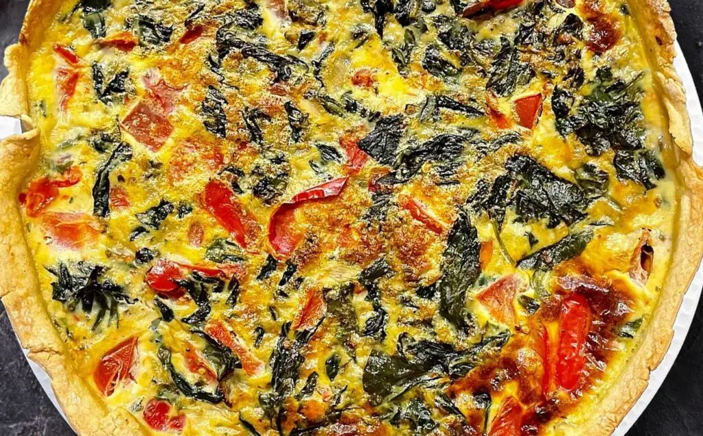 Quiche aux épinards et au poivron rouge au Thermomix