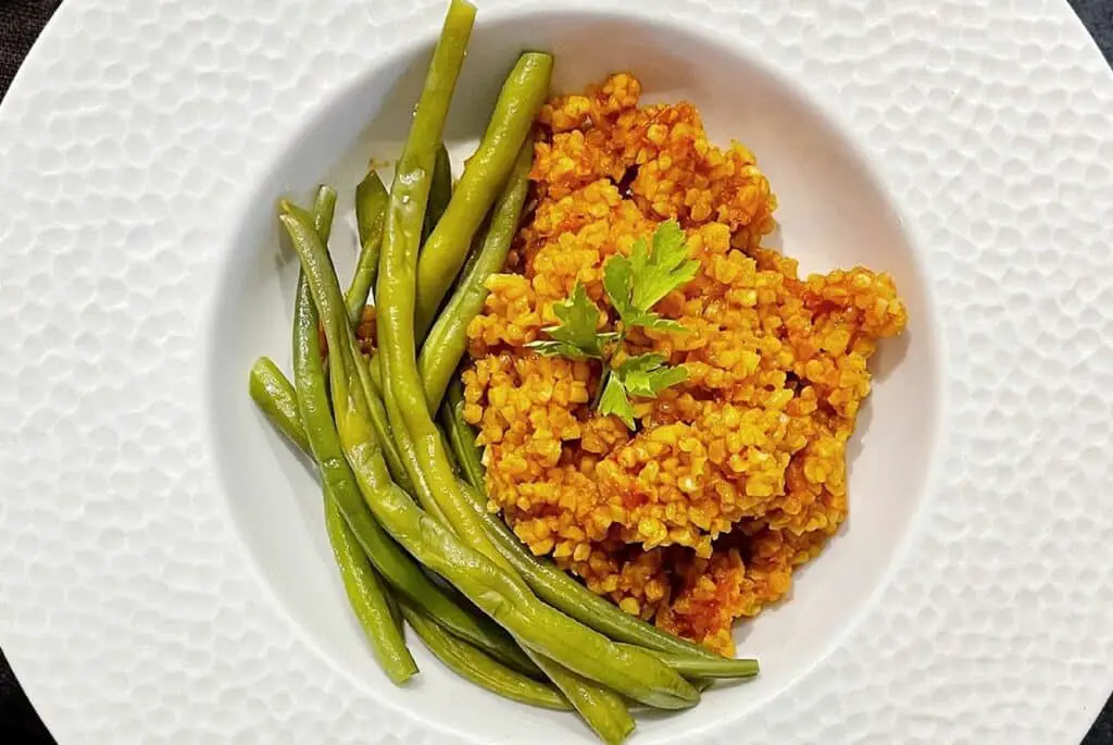 Boulgour épicé aux haricots verts au Thermomix