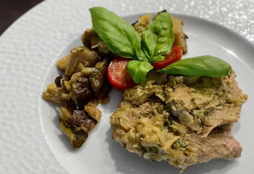 Rôti de veau au pesto et ses légumes du soleil au Thermomix