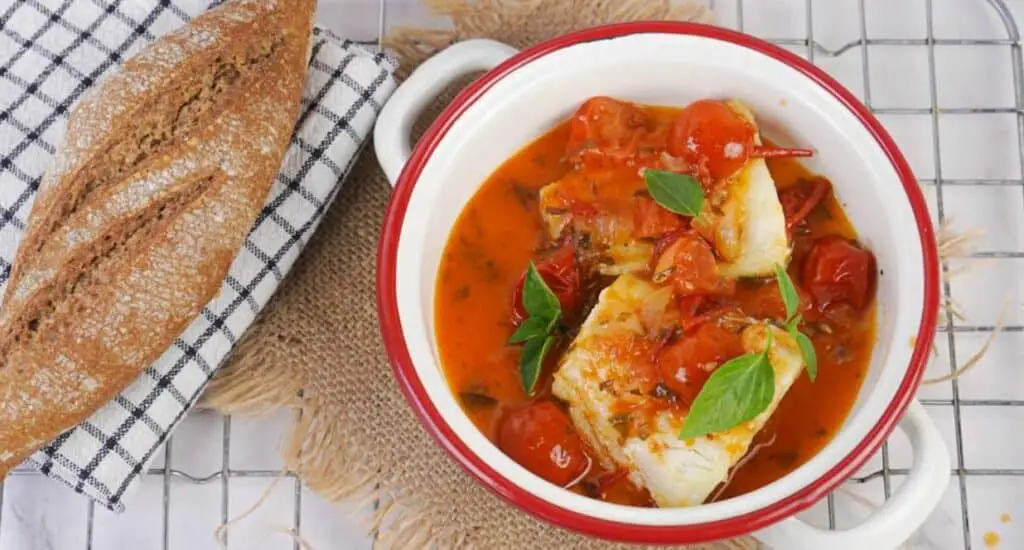 Cabillaud aux tomates et vin blanc au Thermomix