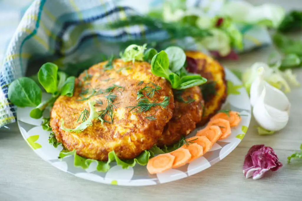 Galettes au poulet et aux légumes