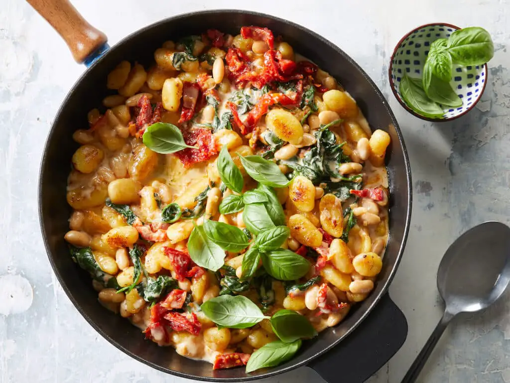 Gnocchis aux haricots blancs et tomates séchées Légers