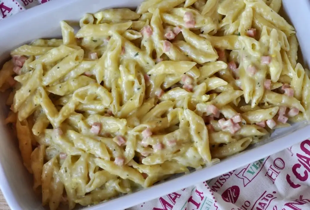 Macaroni au jambon crème et citron au Thermomix