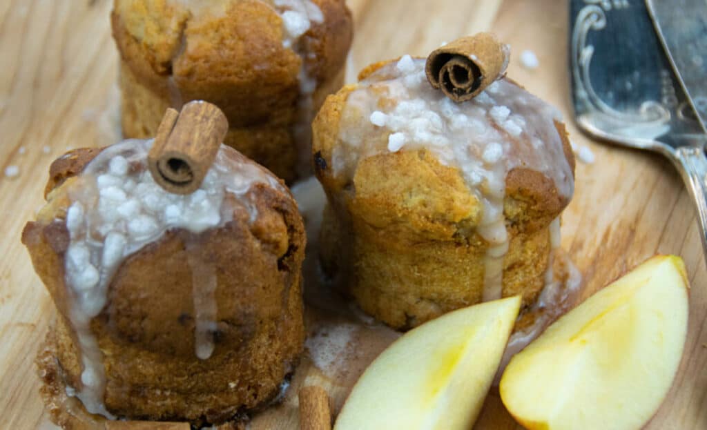 Muffins glacés aux pommes et à la cannelle au Thermomix