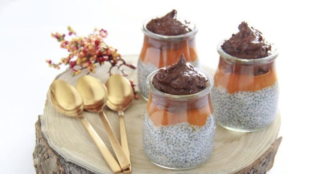 Pudding au chia carottes et chocolat noir au Thermomix