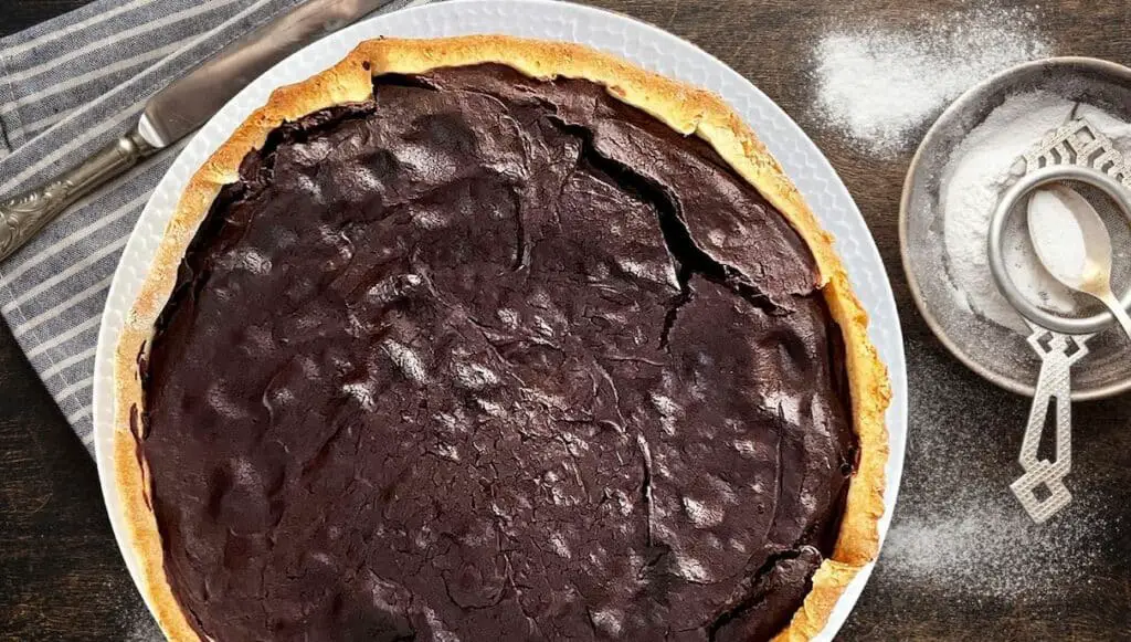 Tarte flan au chocolat au Thermomix