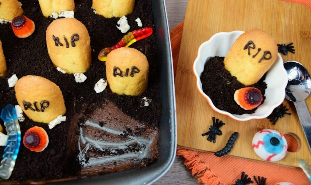 Cimetière de crème au chocolat pour Halloween au Thermomix