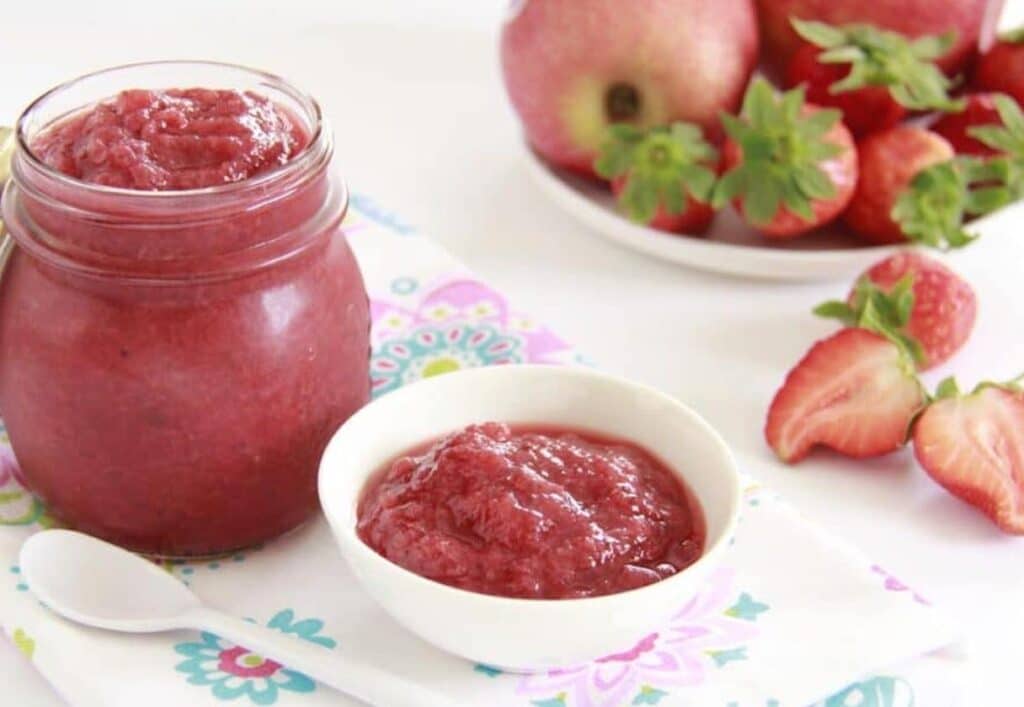 Confiture sans sucre fraise pomme et chia au Thermomix