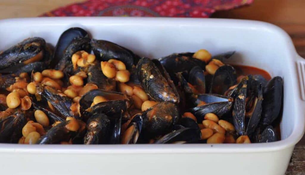 Moules à la sauce tomate et haricots au Thermomix