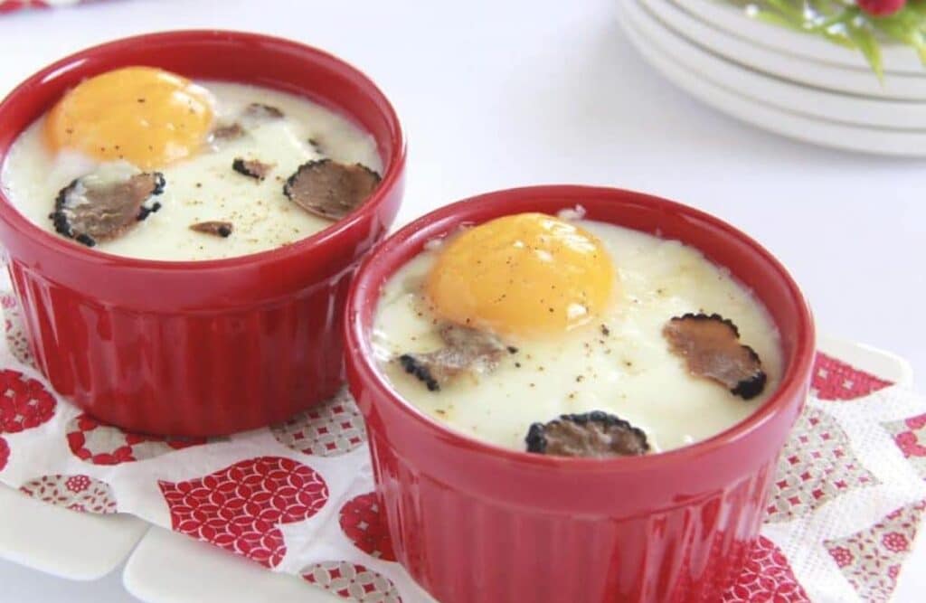 Oeufs en cocotte au Parmentier et truffe au Thermomix