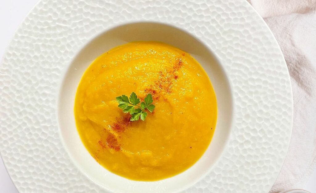 Soupe de butternut aux poireaux au Thermomix