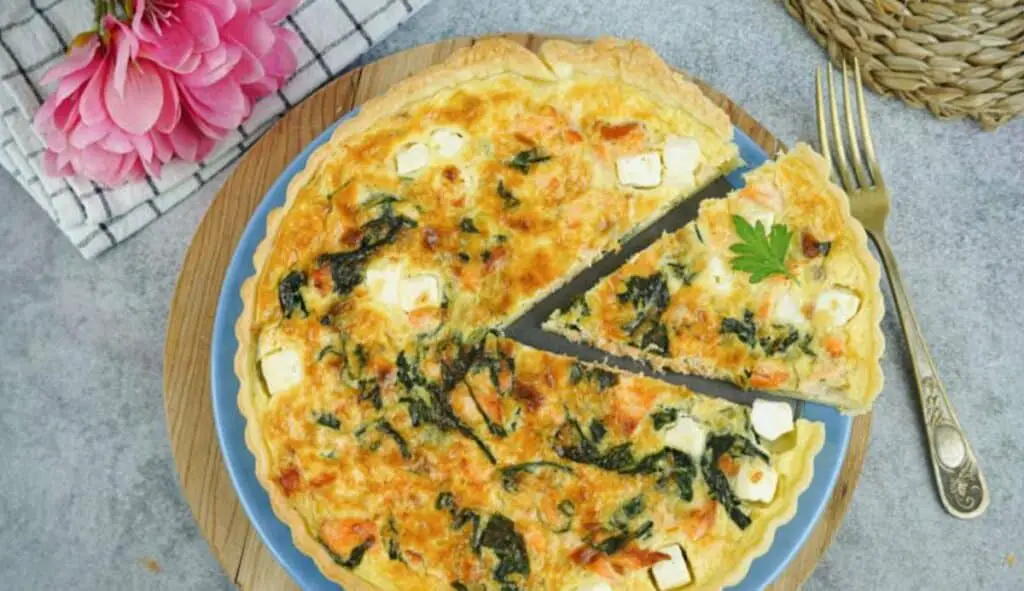 Quiche au saumon épinards et feta