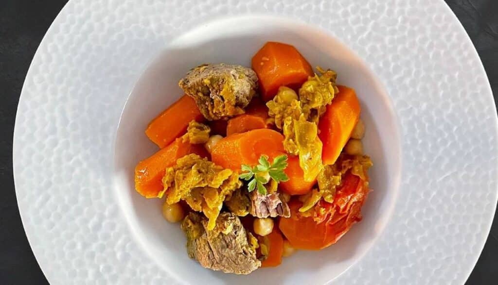 Tajine de boeuf aux carottes et tomates au Thermomix